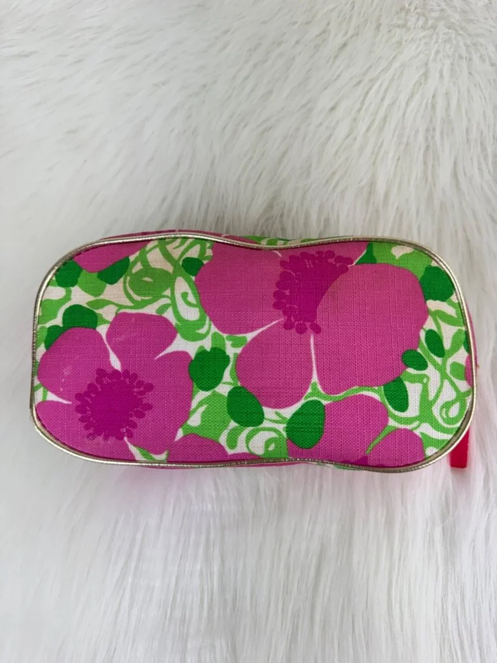 Lilly Pulitzer for Estée Lauder Floral Cosmetic Case Zip Travel Toiletry Bag